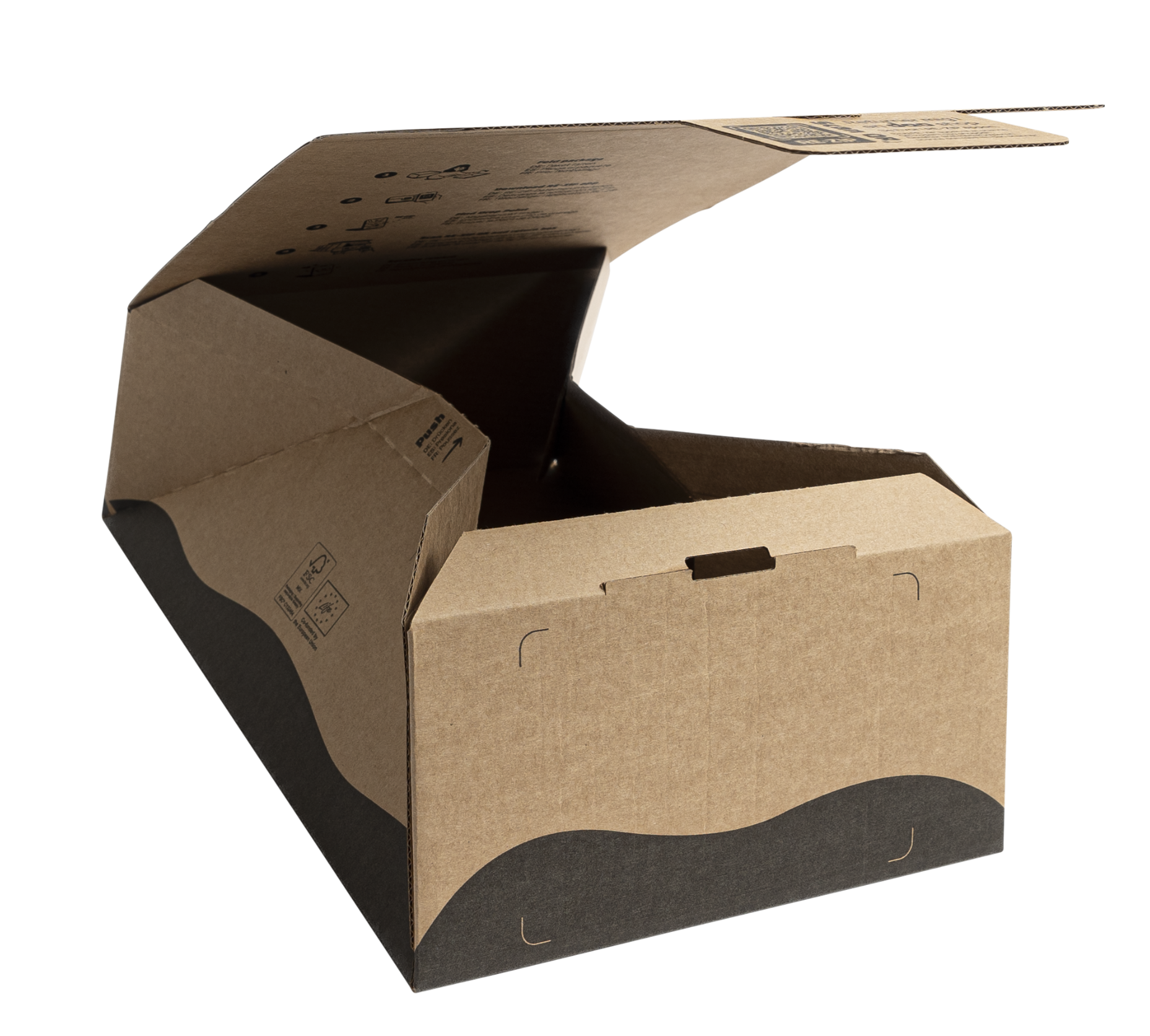 RE-ZIP cardboard box detail