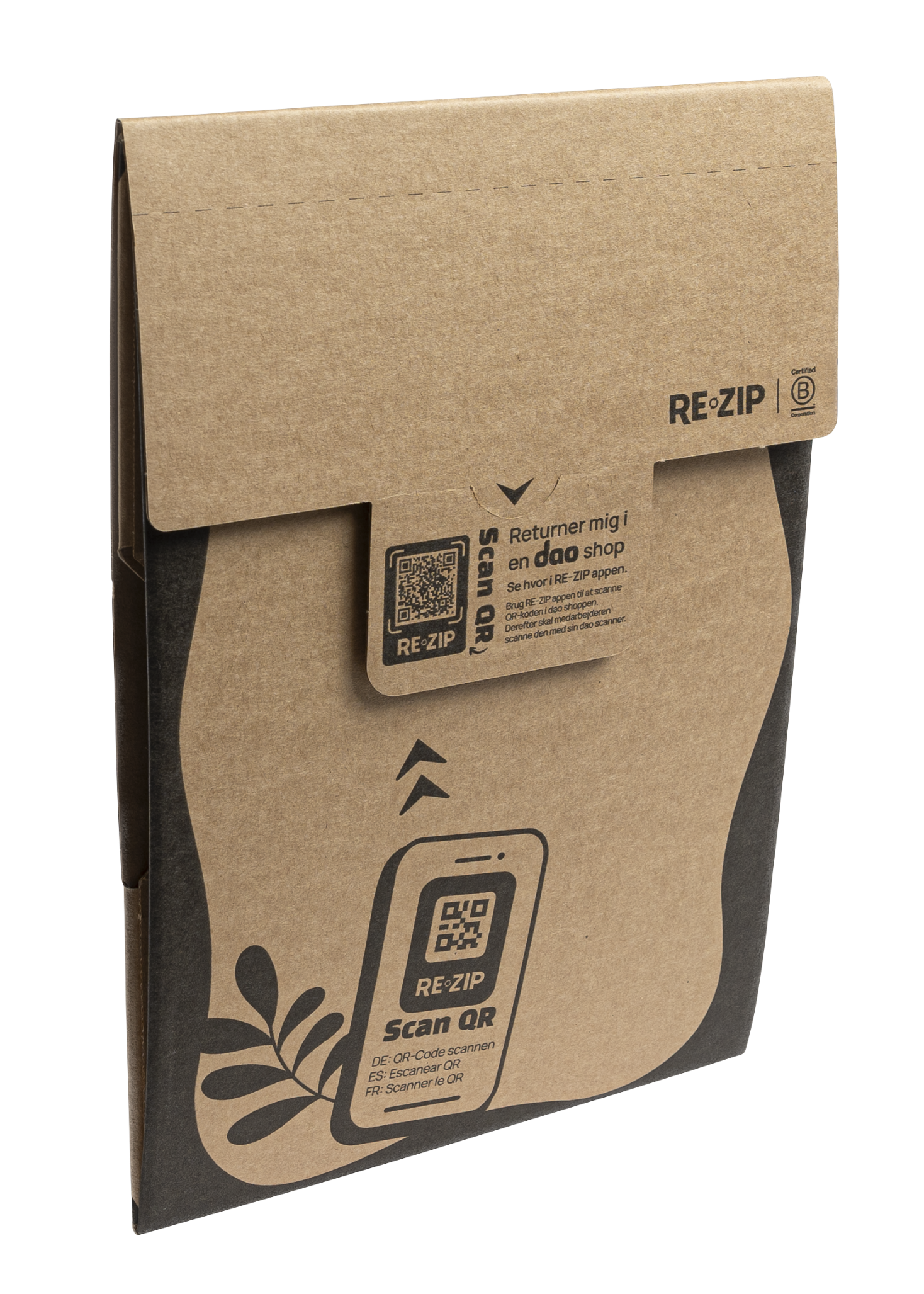 RE-ZIP cardboard box detail