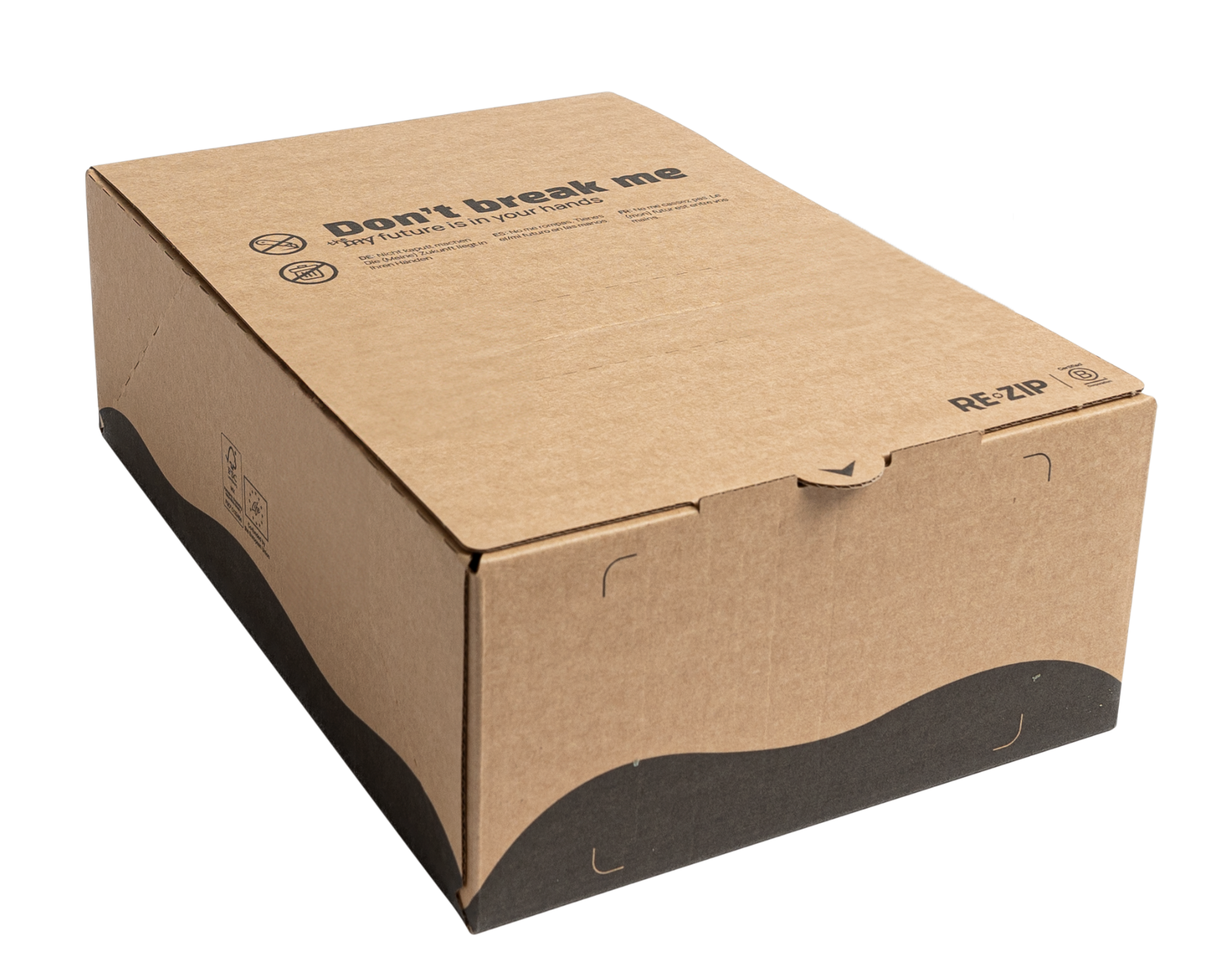 RE-ZIP reusable cardboard box